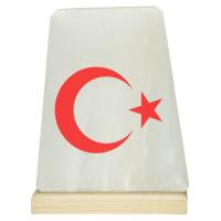 Türk Bayrağı Baskılı Plaket Tuz Lamba