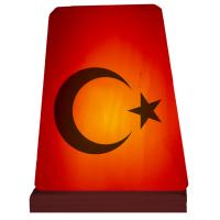 Türk Bayrağı Baskılı Plaket Tuz Lamba